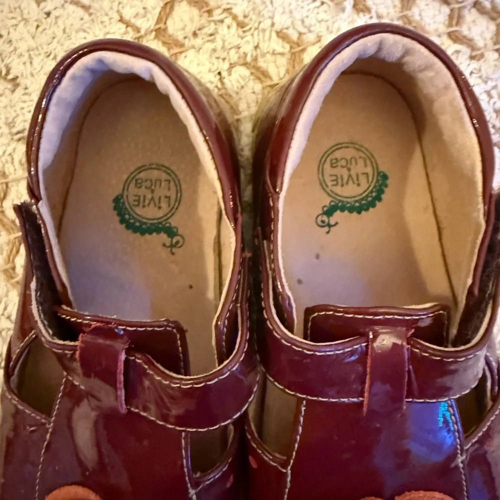 Livie & Luca maroon pink Dress Shoes with Floral Accents petals‎ blooms